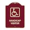 Signmission Handicap Visitor With Graphic Heavy-Gauge Aluminum Architectural Sign, 24" x 18", BU-1824-23920 A-DES-BU-1824-23920 - alternate 1